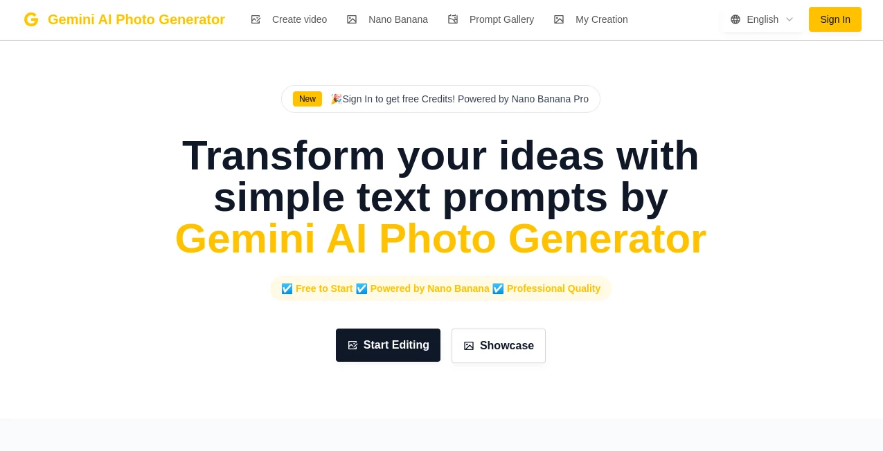 Screenshot of Gemini AI Photo – An AI tool in the ,Photo & Image Editor ,AI Photo Enhancer ,AI Background Remover  category, showcasing its interface and key features.