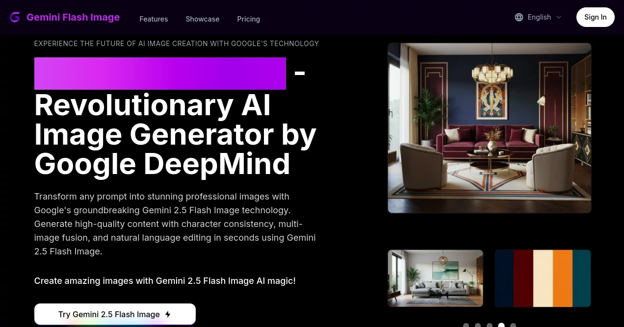 Screenshot of Gemini Flash Image – An AI tool in the ,AI Text to Image ,AI Photo & Image Generator ,AI Illustration Generator ,Photo & Image Editor ,AI Photo Enhancer ,AI Photo Restoration ,AI Image to Image ,AI Art Generator ,AI Design Generator  category, showcasing its interface and key features.