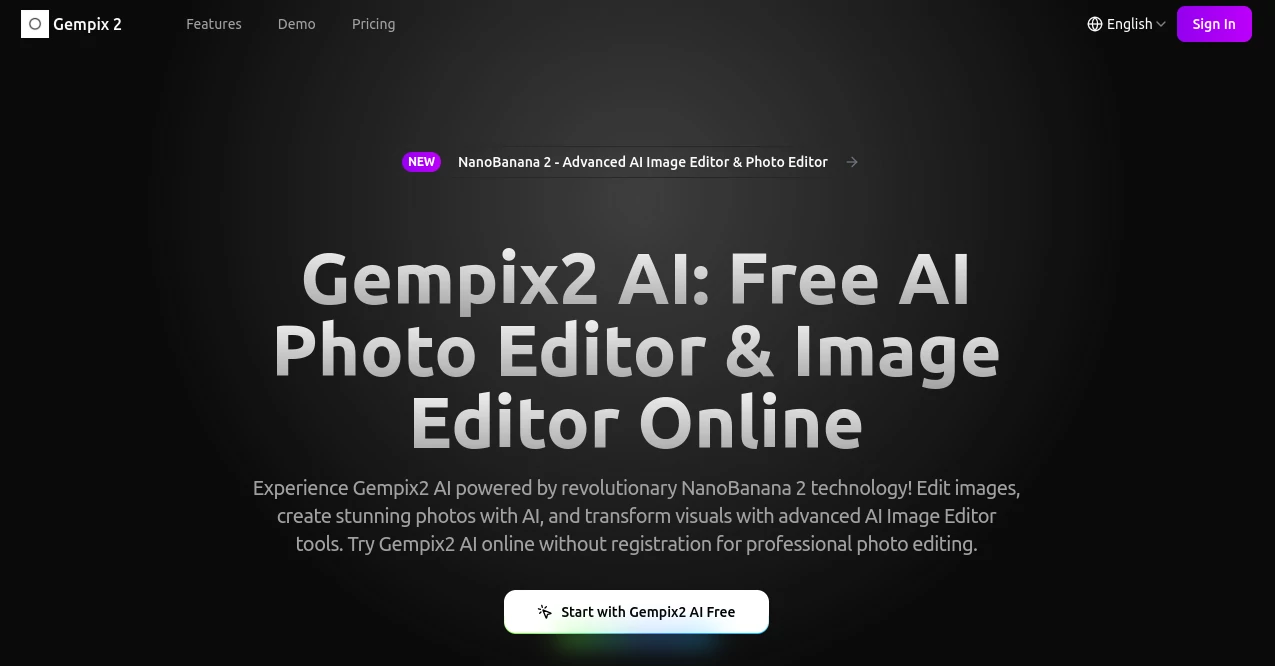 Screenshot of Gempix 2 – An AI tool in the ,Photo & Image Editor ,AI Photo Enhancer ,AI Image to Image ,AI Design Generator  category, showcasing its interface and key features.