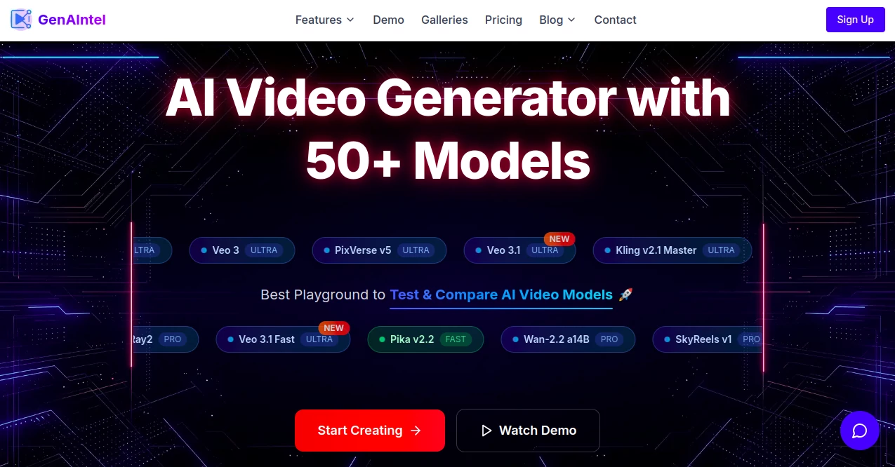 Screenshot of GenAIntel – An AI tool in the ,AI Content Generator ,AI Photo & Image Generator ,AI Video Generator ,AI Design Generator  category, showcasing its interface and key features.