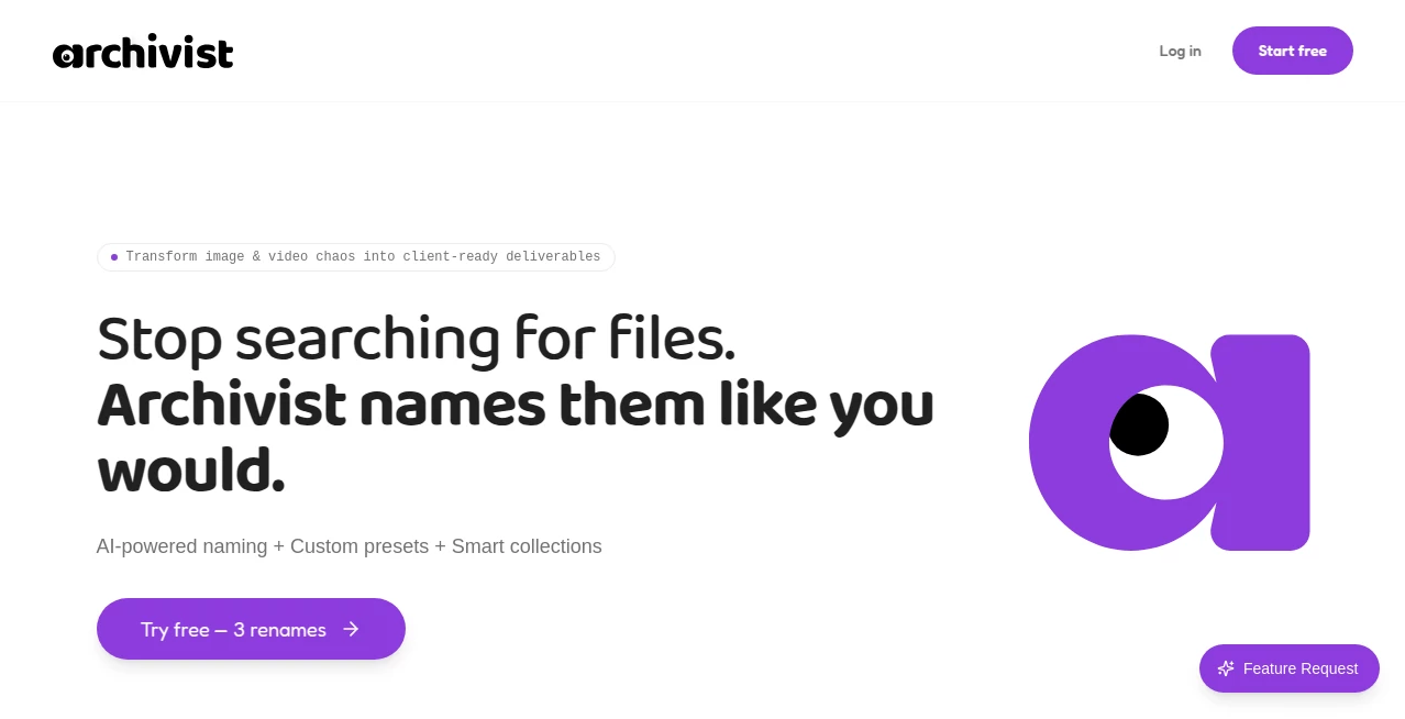 Screenshot of Archivist – An AI tool in the ,AI Life Assistant ,AI Documents Assistant ,AI Files Assistant  category, showcasing its interface and key features.