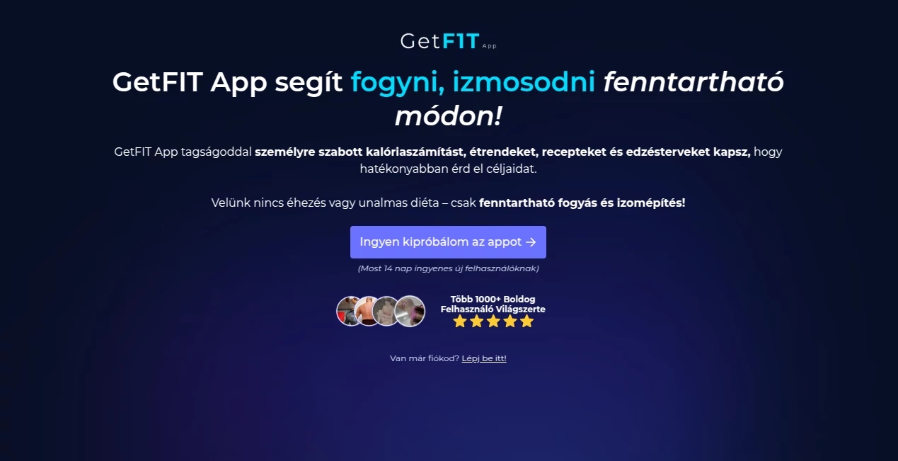 Screenshot of GetFIT App – An AI tool in the ,AI Coaching ,AI Life Assistant ,AI Fitness ,AI Healthcare  category, showcasing its interface and key features.