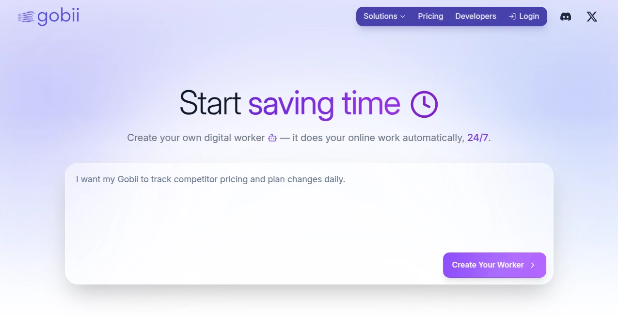 Screenshot of Gobii – An AI tool in the ,AI Research Tool ,AI Productivity Tools ,AI Task Management ,AI Workflow Management  category, showcasing its interface and key features.