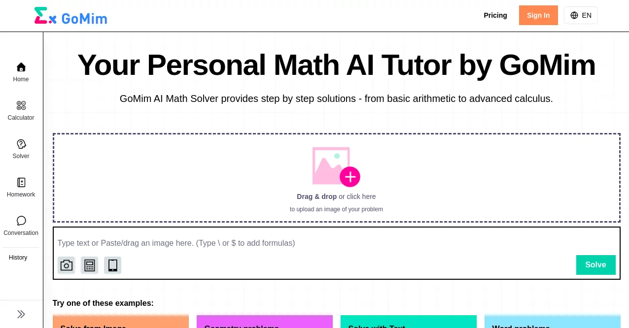 Screenshot of GoMim – An AI tool in the ,AI Content Generator ,AI Research Tool ,AI SEO Assistant ,AI Marketing Plan Generator  category, showcasing its interface and key features.