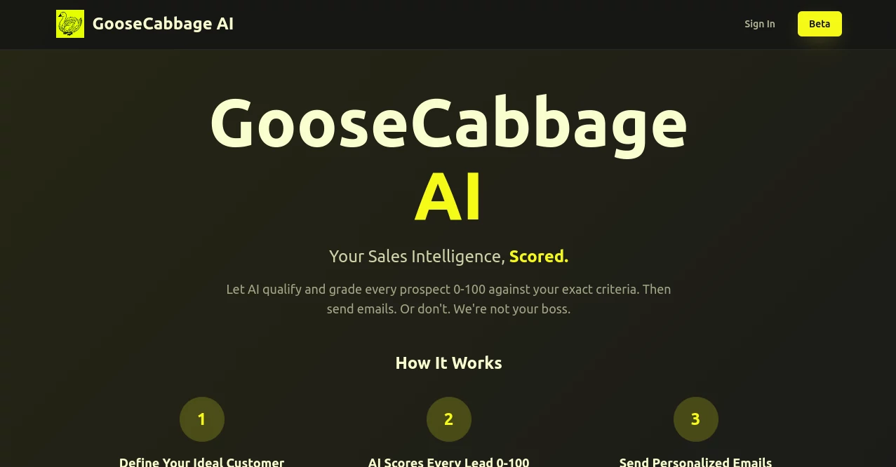 Screenshot of GooseCabbage AI – An AI tool in the ,AI Blog Writer ,AI Copywriting ,AI Content Generator ,AI SEO Assistant  category, showcasing its interface and key features.