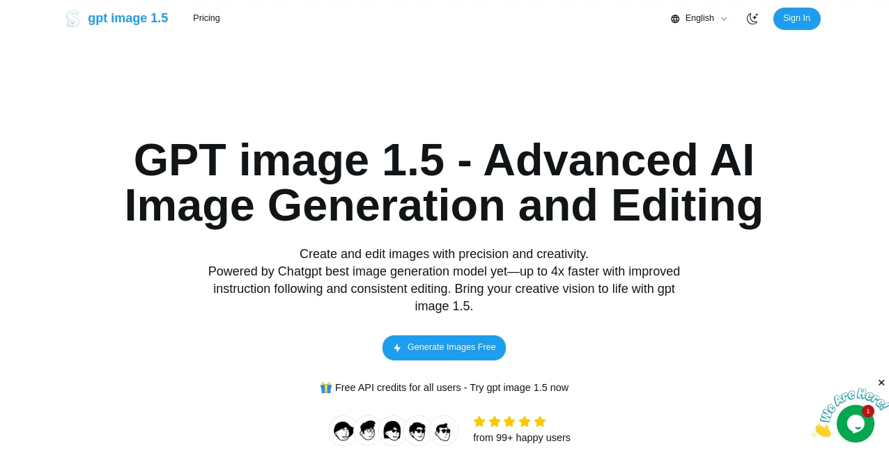 Screenshot of GPT Image 1.5 – An AI tool in the ,AI Text to Image ,AI Photo & Image Generator ,Photo & Image Editor ,AI Art Generator  category, showcasing its interface and key features.