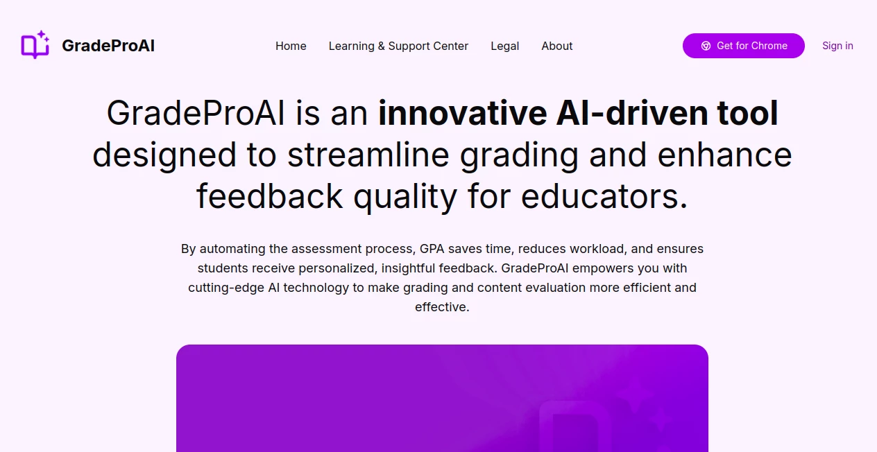 Screenshot of GradeProAI – An AI tool in the ,AI Essay Writer ,AI Homework Helper ,AI Quizzes ,Education  category, showcasing its interface and key features.