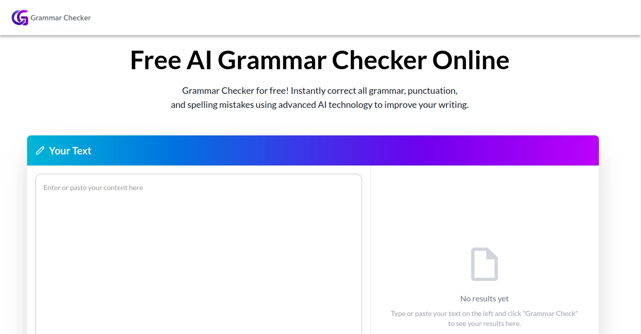 Screenshot of Grammar Checker – An AI tool in the ,AI Checker Essay ,AI Plagiarism Checker ,AI Grammar Checker ,AI Content Detector  category, showcasing its interface and key features.