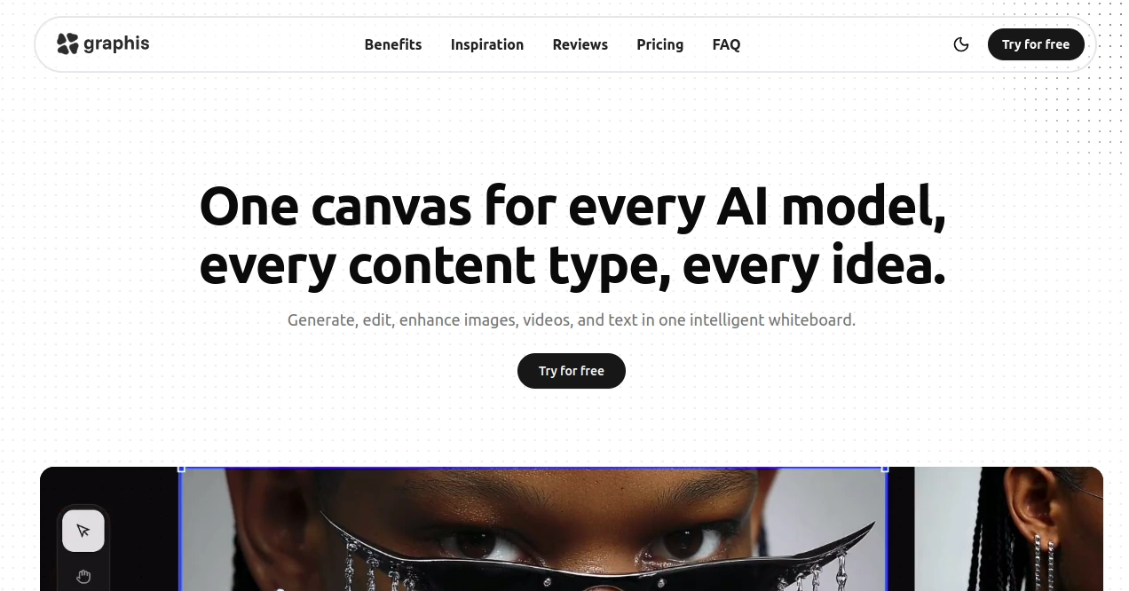 Screenshot of Graphis – An AI tool in the ,AI Image to Image ,AI Video Editor ,AI Design Assistant ,AI Workflow Management  category, showcasing its interface and key features.