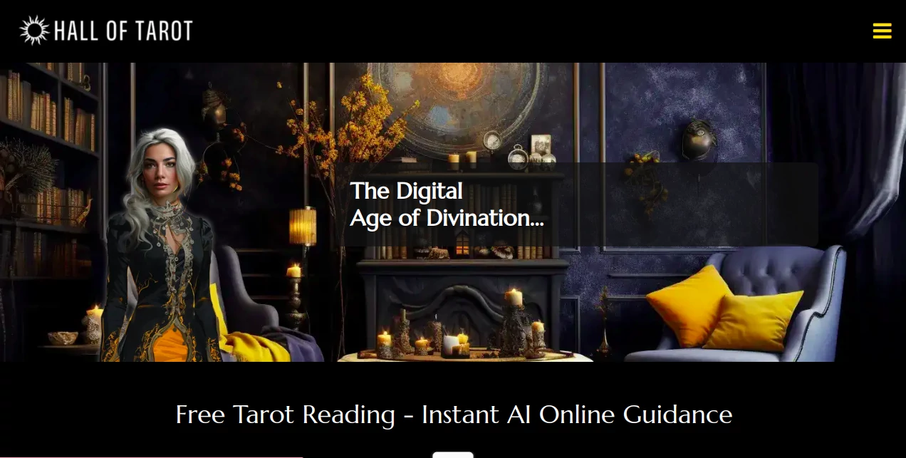 Screenshot of Hall Of Tarot – An AI tool in the ,AI Life Assistant ,AI Fun Tools ,Other  category, showcasing its interface and key features.