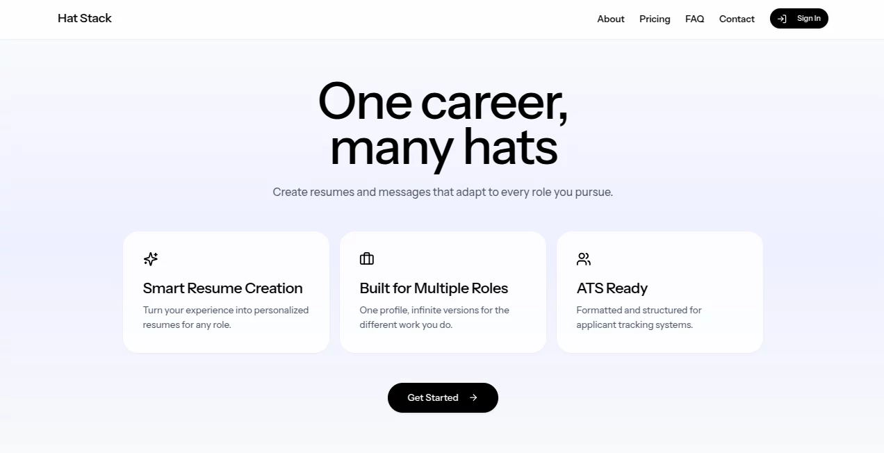 Screenshot of Hat Stack – An AI tool in the ,AI Team Collaboration ,AI Notes Assistant ,AI Project Management ,AI Mind Mapping  category, showcasing its interface and key features.