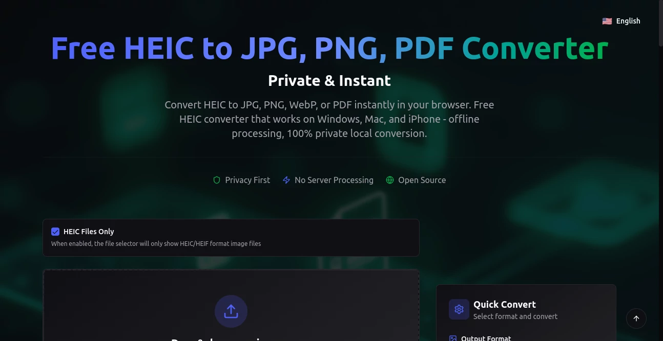 Screenshot of HEIC.AI – An AI tool in the ,Photo & Image Editor ,AI Image to Image ,AI PDF ,AI Files Assistant  category, showcasing its interface and key features.