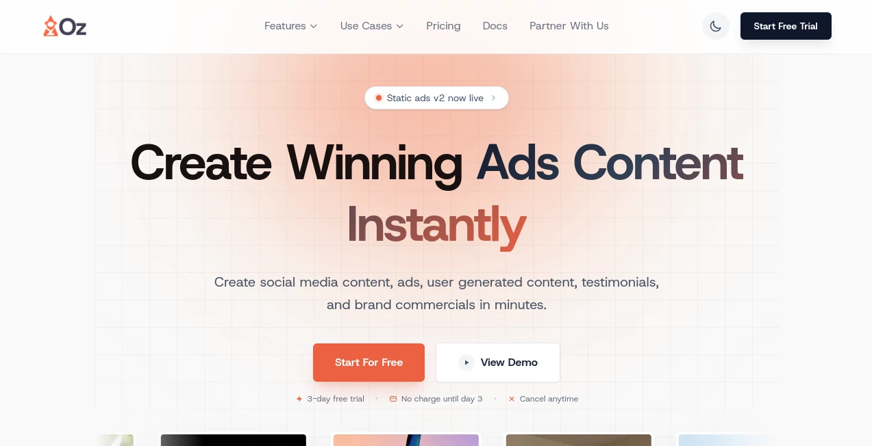 Screenshot of Oz by Webaverse – An AI tool in the ,AI Content Generator ,AI Video Generator ,AI Ad Generator ,AI Marketing Plan Generator  category, showcasing its interface and key features.