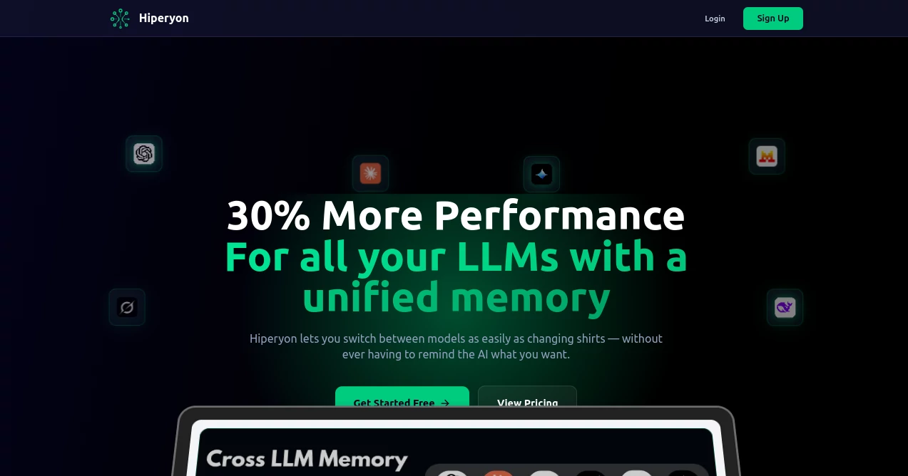 Screenshot of Hiperyon – An AI tool in the ,AI Writing Assistants ,AI Content Generator ,AI Research Tool ,AI Chatbot  category, showcasing its interface and key features.
