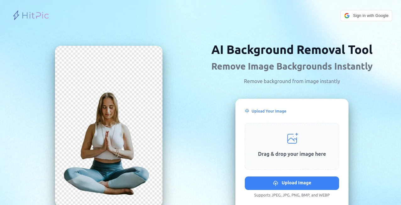 Screenshot of HitPic – An AI tool in the ,AI Photo & Image Generator ,Photo & Image Editor ,AI Background Remover ,AI Image Scanning  category, showcasing its interface and key features.