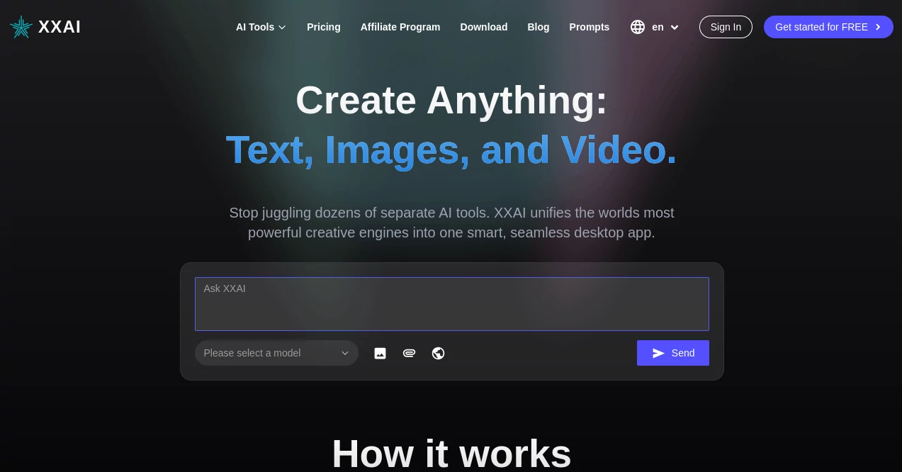 Screenshot of XXAI – An AI tool in the ,AI Writing Assistants ,AI Content Generator ,AI Photo & Image Generator ,AI Video Generator  category, showcasing its interface and key features.