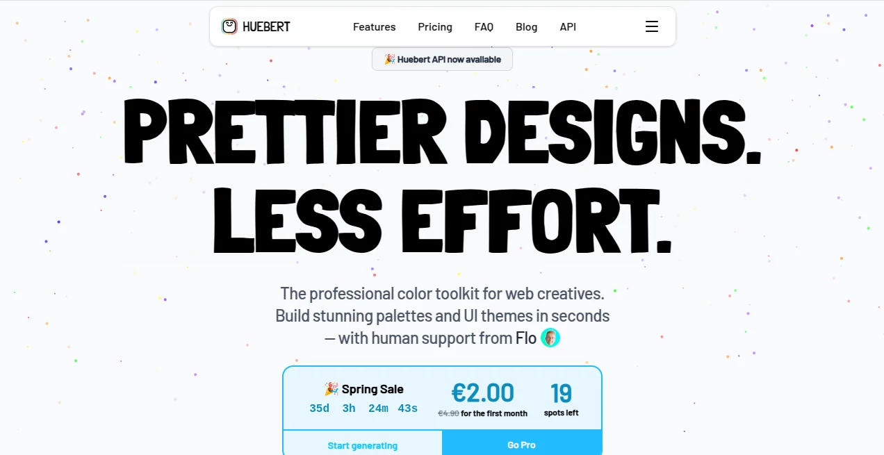 Screenshot of Huebert – An AI tool in the ,AI Colorize ,AI Design Generator ,AI Graphic Design ,AI Design Assistant  category, showcasing its interface and key features.