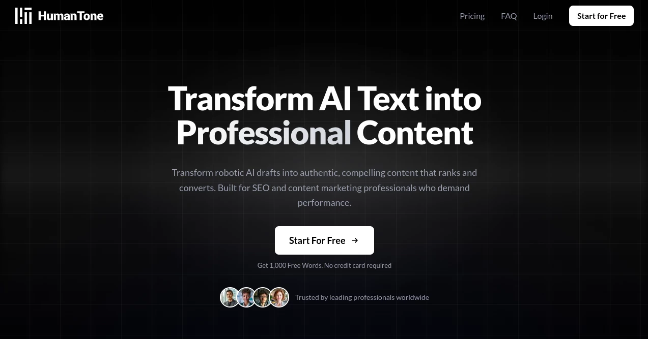 Screenshot of HumanTone – An AI tool in the ,AI Rewriter ,AI Writing Assistants ,AI Content Generator ,AI Productivity Tools ,Text & Writing  category, showcasing its interface and key features.