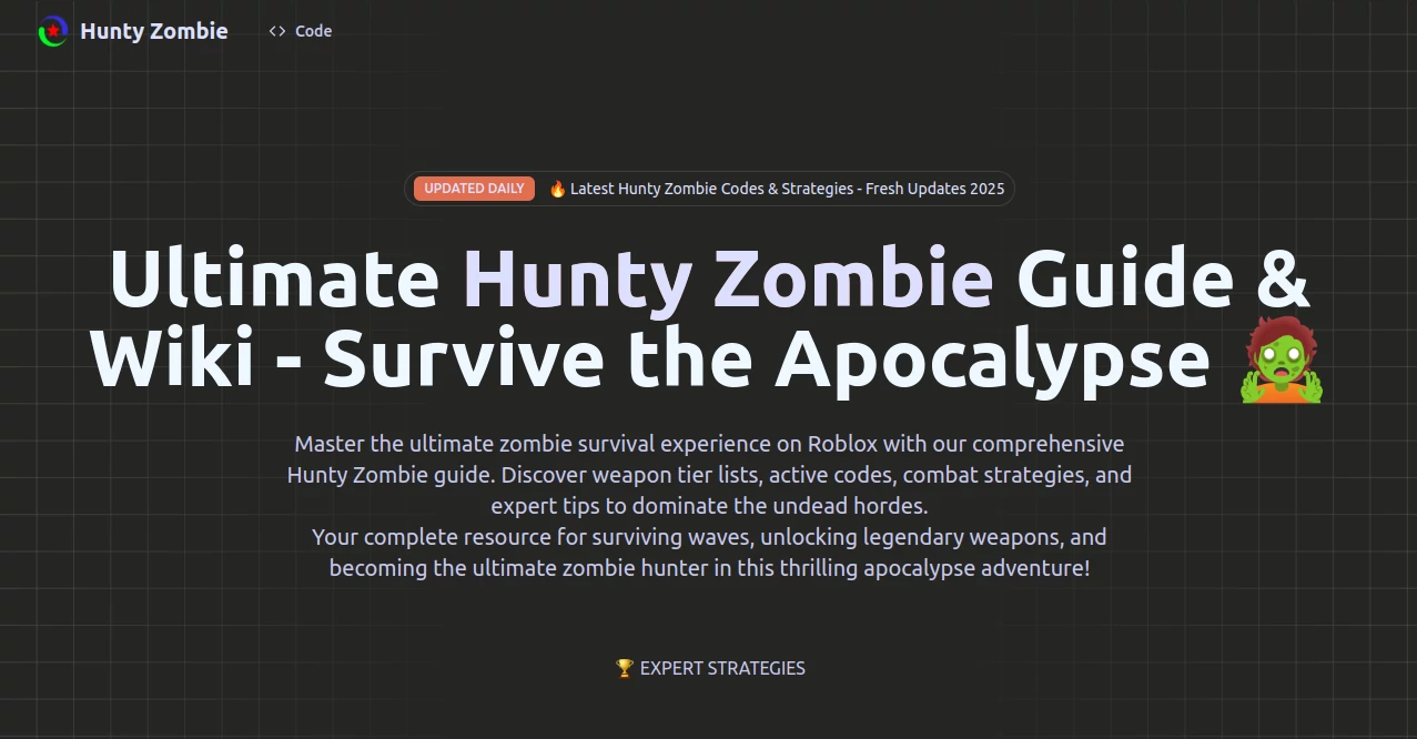 Screenshot of hunty-zombie – An AI tool in the ,Other  category, showcasing its interface and key features.