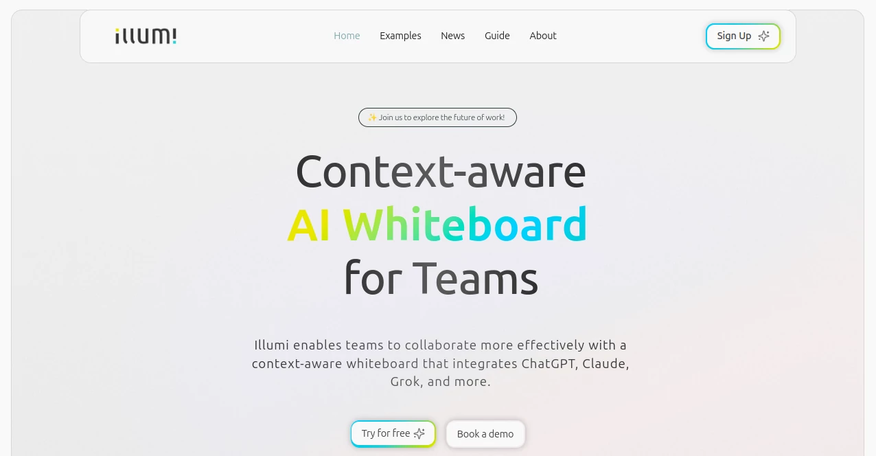 Screenshot of illumi – An AI tool in the ,AI Knowledge Base ,AI Team Collaboration ,AI Workflow Management ,AI Project Management  category, showcasing its interface and key features.