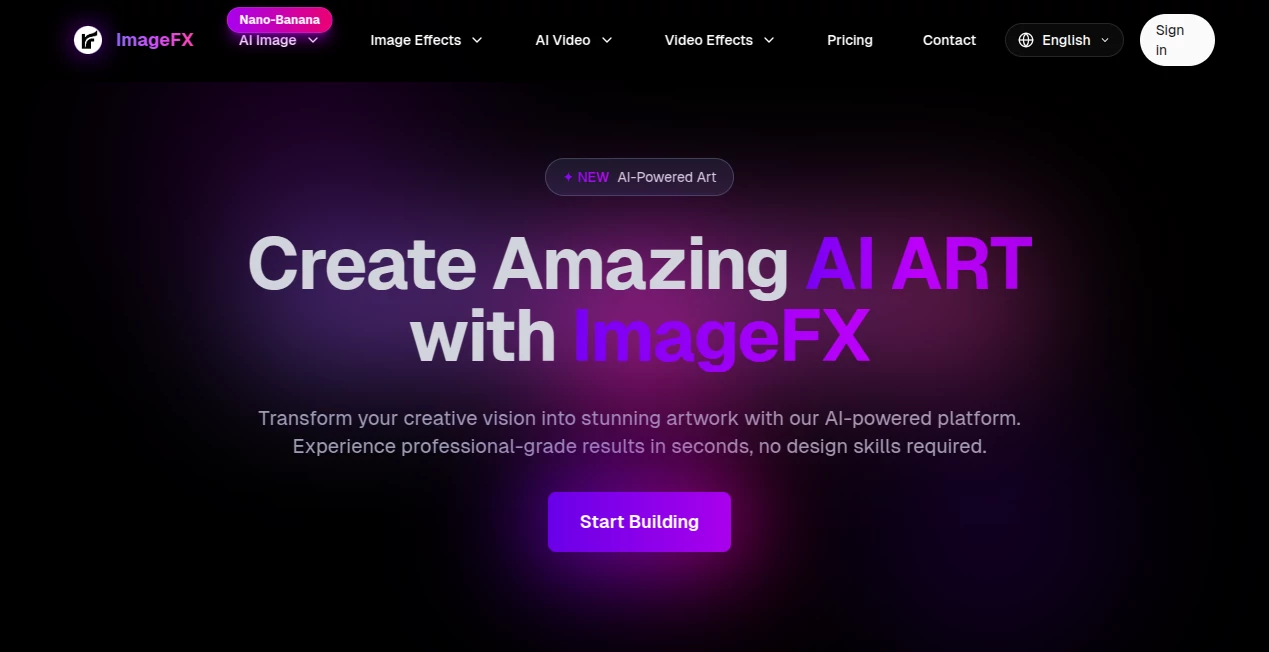 Screenshot of ImageFX – An AI tool in the ,AI Text to Image ,AI Photo Enhancer ,AI Video Generator ,AI Art Generator  category, showcasing its interface and key features.
