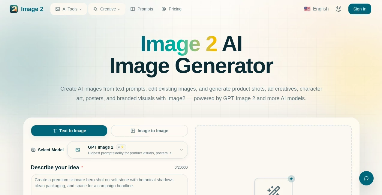 Screenshot of Image2 – An AI tool in the ,AI Image to Video ,AI Video Generator ,AI Short Clips Generator ,AI Social Media Assistant  category, showcasing its interface and key features.