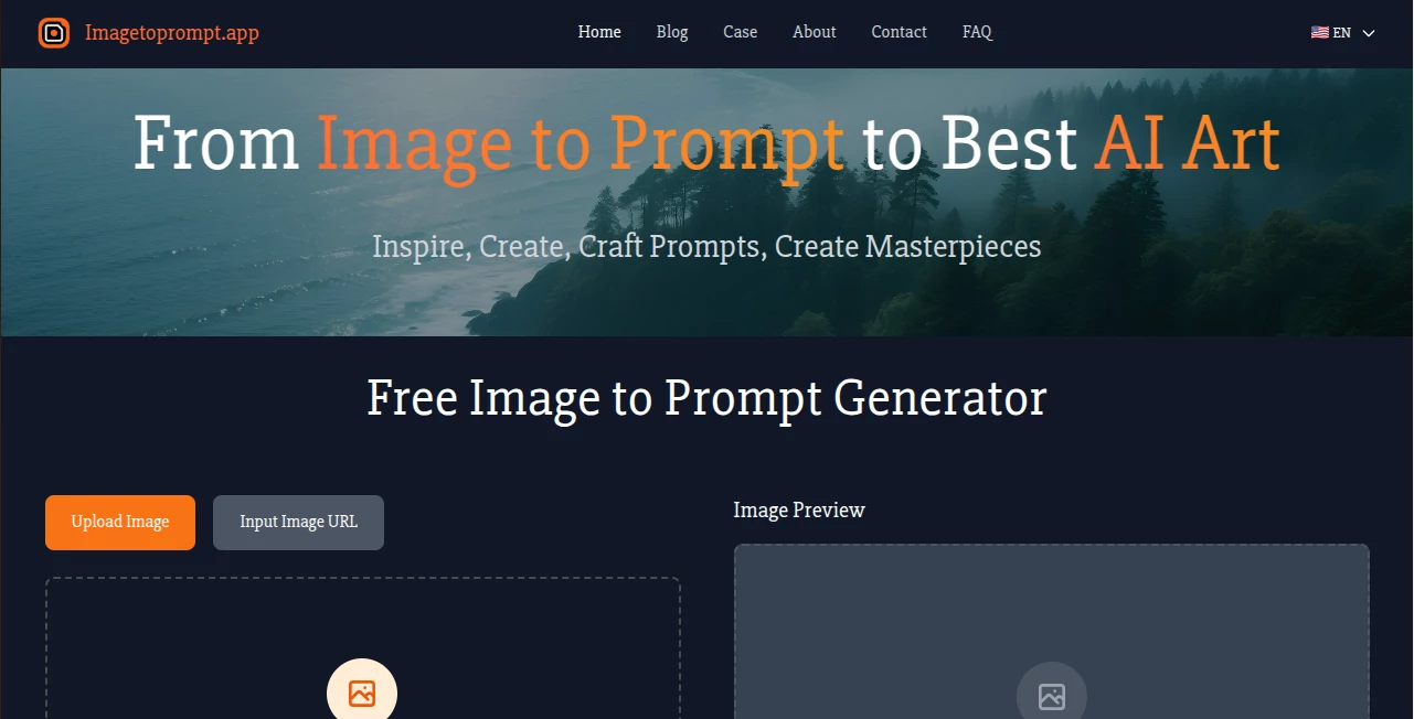 Screenshot of Image to Prompt – An AI tool in the ,AI Photo & Image Generator ,AI Art Generator ,AI Design Generator ,AI Image to Image  category, showcasing its interface and key features.
