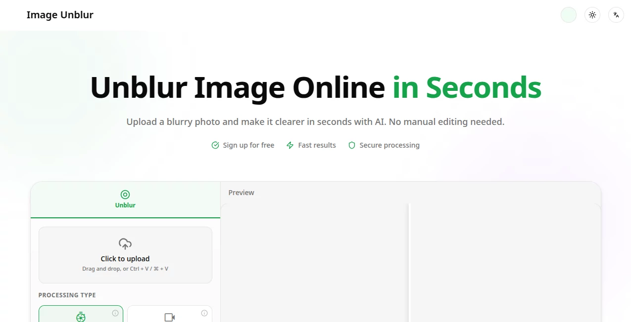 Screenshot of Image Unblur – An AI tool in the ,AI Photo & Image Generator ,Photo & Image Editor ,AI Photo Enhancer  category, showcasing its interface and key features.