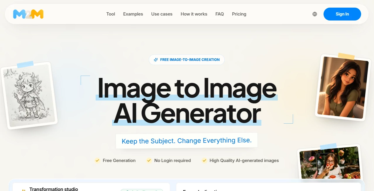Screenshot of Img2Img2 – An AI tool in the  category, showcasing its interface and key features.