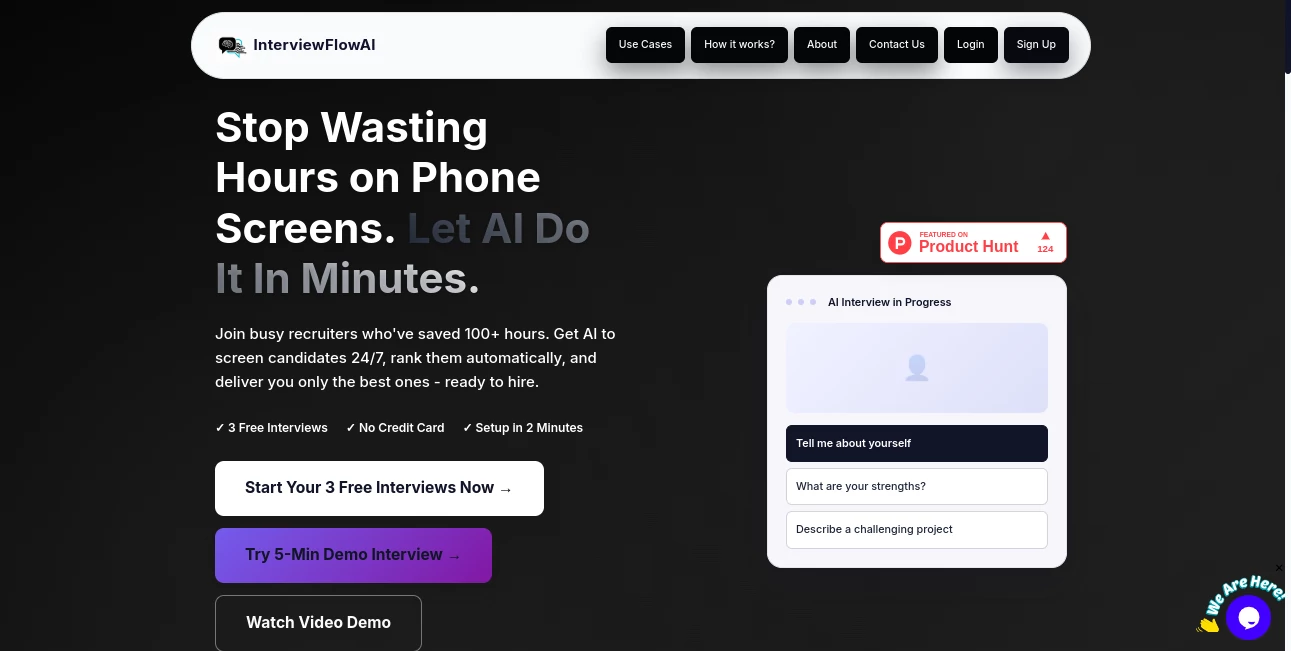 Screenshot of InterviewFlowAI – An AI tool in the ,AI Interview Assistant ,AI Recruiting ,AI Homework Helper ,AI Coaching  category, showcasing its interface and key features.