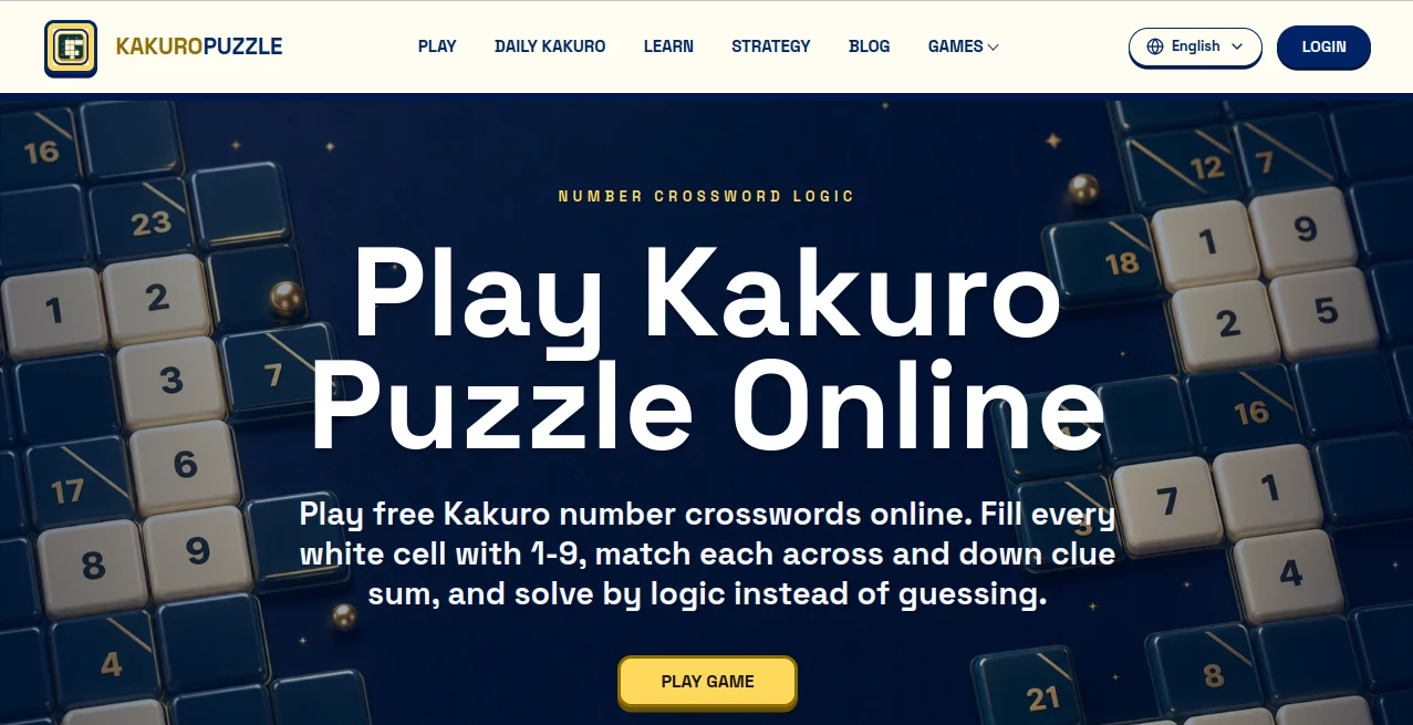 Screenshot of Kakuro Puzzle – An AI tool in the ,AI Life Assistant ,AI Fun Tools ,AI Game  category, showcasing its interface and key features.
