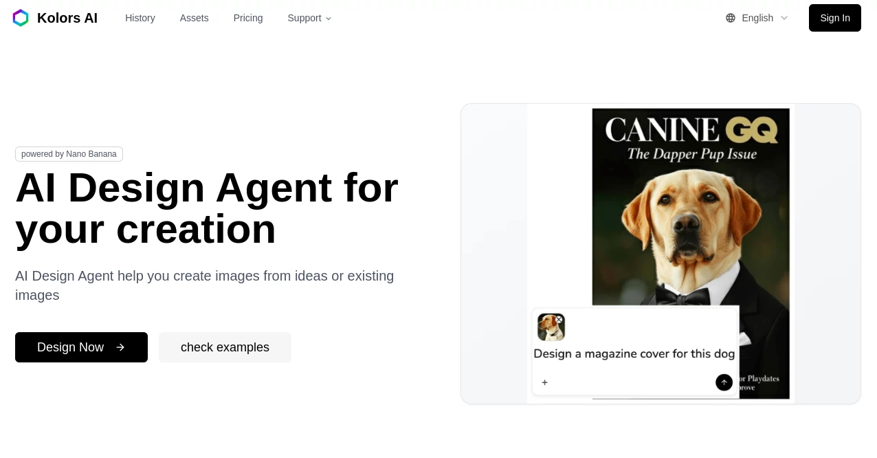 Screenshot of Kolors AI – An AI tool in the ,Photo & Image Editor ,AI Image to Image ,AI Art Generator ,AI Design Generator  category, showcasing its interface and key features.
