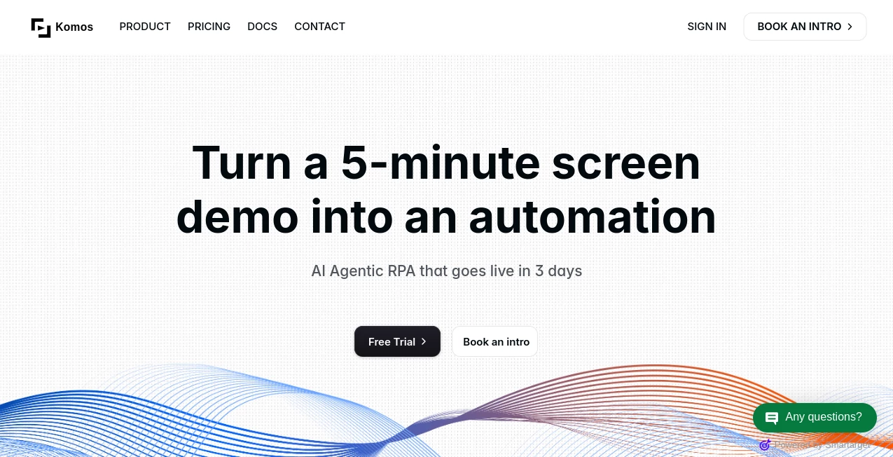 Screenshot of Komos AI – An AI tool in the ,AI Developer Tools ,AI Productivity Tools ,AI Task Management ,AI Workflow Management  category, showcasing its interface and key features.