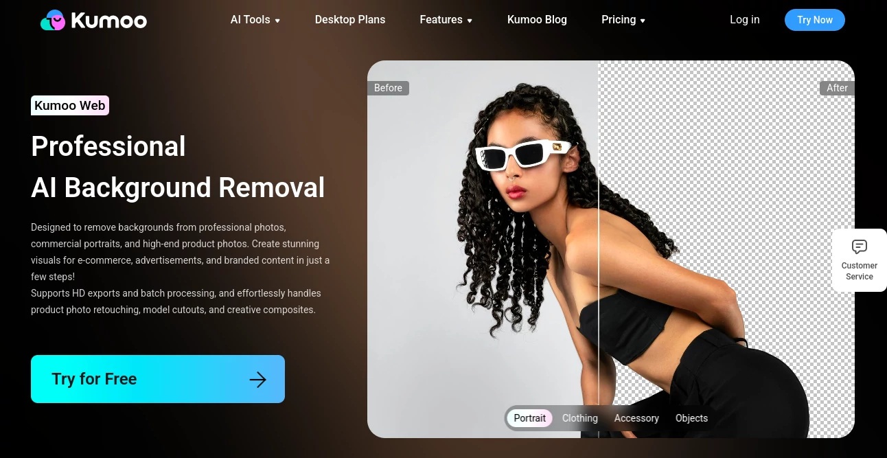 Screenshot of Kumoo Web – An AI tool in the ,Photo & Image Editor ,AI Photo Enhancer ,AI Background Remover ,AI Image Segmentation  category, showcasing its interface and key features.