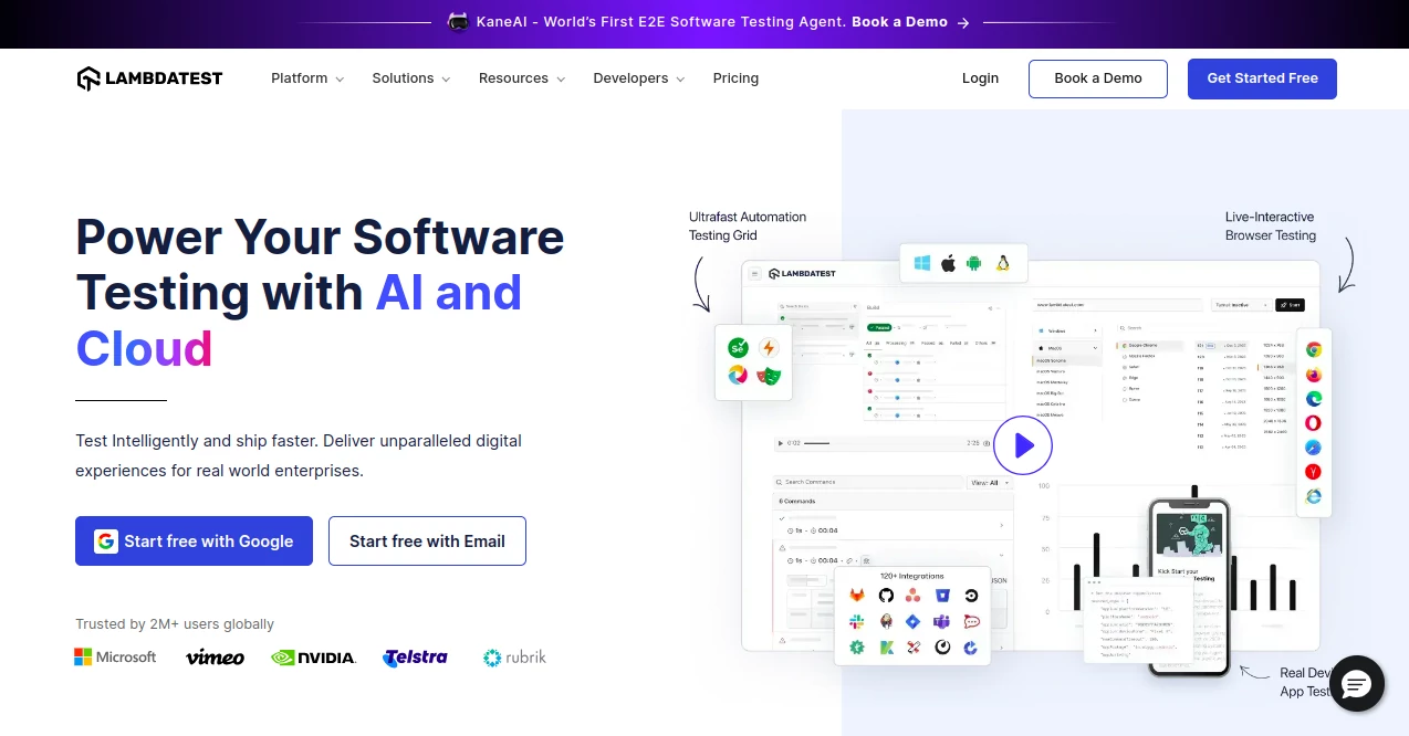Screenshot of KaneAI – An AI tool in the ,AI No-Code & Low-Code ,AI Testing & QA ,AI Developer Tools  category, showcasing its interface and key features.