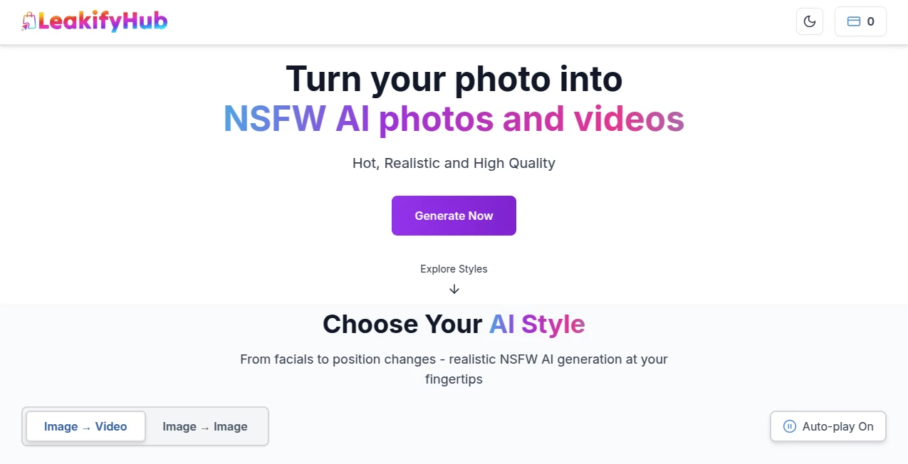 Screenshot of LeakifyHub – An AI tool in the ,NSFW  category, showcasing its interface and key features.