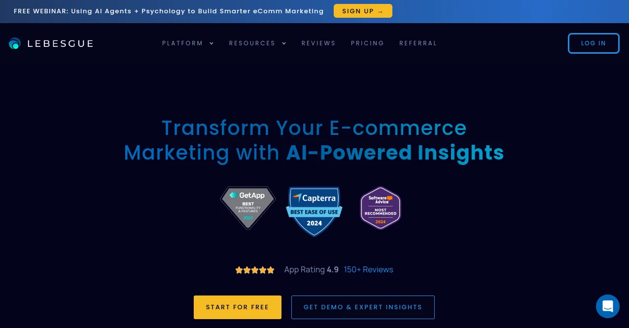 Screenshot of Lebesgue: AI CMO – An AI tool in the ,AI E-commerce Assistant ,AI Advertising Assistant ,AI Analytics Assistant ,Marketing  category, showcasing its interface and key features.