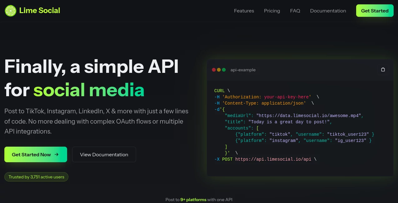 Screenshot of Lime Social – An AI tool in the ,AI Content Generator ,AI Social Media Assistant ,AI Workflow Management ,AI Scheduling  category, showcasing its interface and key features.