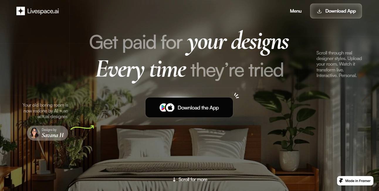 Screenshot of livespace.ai – An AI tool in the ,AI Landing Page Builder ,AI Website Builder ,AI No-Code & Low-Code ,AI Design Assistant  category, showcasing its interface and key features.