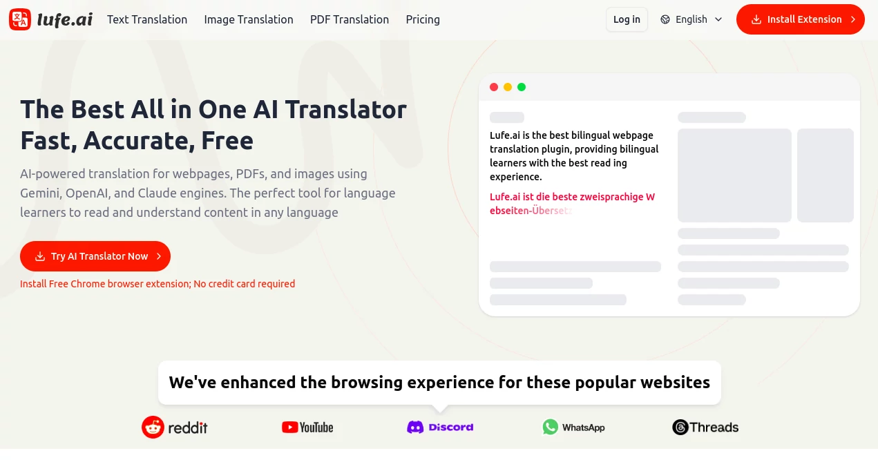 Screenshot of Lufe AI – An AI tool in the ,AI Translate ,AI Content Generator ,AI Knowledge Base ,AI Education Assistant  category, showcasing its interface and key features.