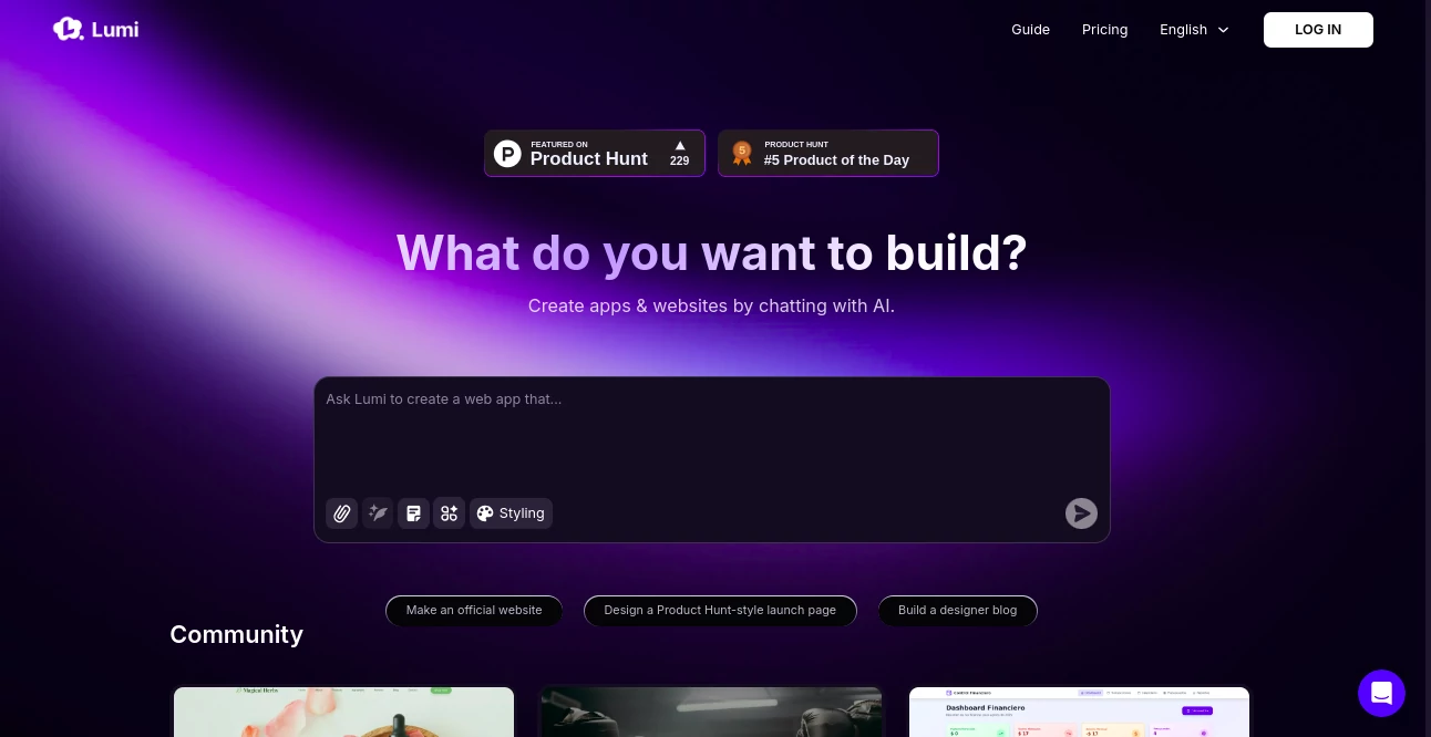Screenshot of Lumi – An AI tool in the ,AI Life Assistant ,AI Productivity Tools ,AI Task Management  category, showcasing its interface and key features.
