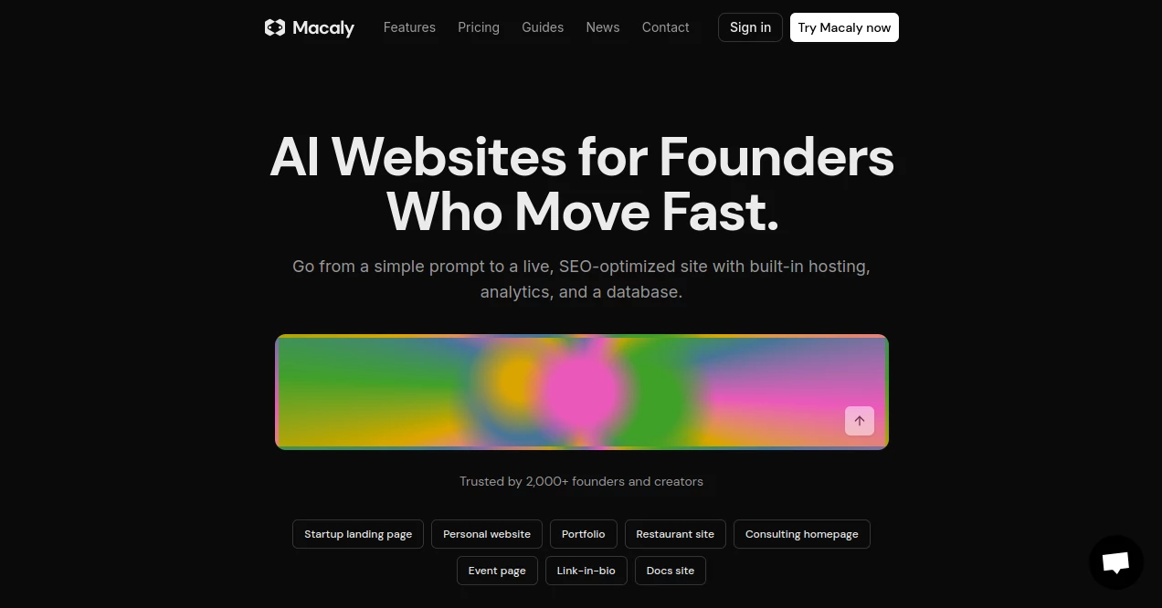 Screenshot of Macaly – An AI tool in the ,AI Life Assistant ,AI Knowledge Management ,AI Productivity Tools ,Life Assistant ,Other  category, showcasing its interface and key features.