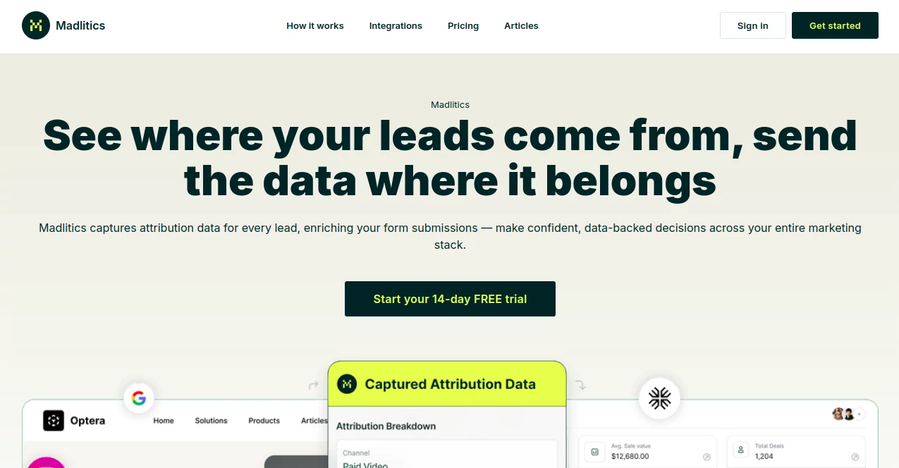 Screenshot of Madlitics – An AI tool in the ,AI Analytics Assistant ,AI CRM Assistant ,AI Marketing Plan Generator ,AI Lead Generation  category, showcasing its interface and key features.