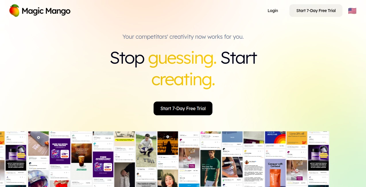 Screenshot of Magic Mango – An AI tool in the ,AI Content Generator ,AI Research Tool ,AI Ad Generator ,AI Marketing Plan Generator  category, showcasing its interface and key features.
