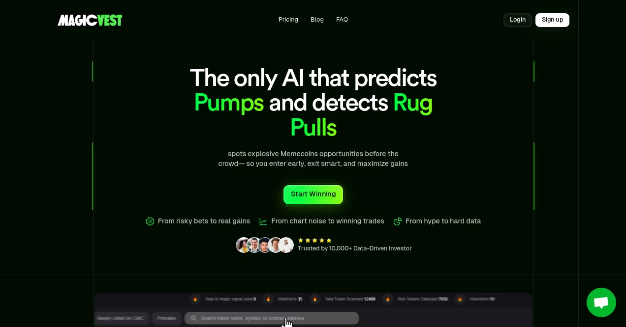 Screenshot of MagicVest AI – An AI tool in the ,AI Investing Assistant  category, showcasing its interface and key features.