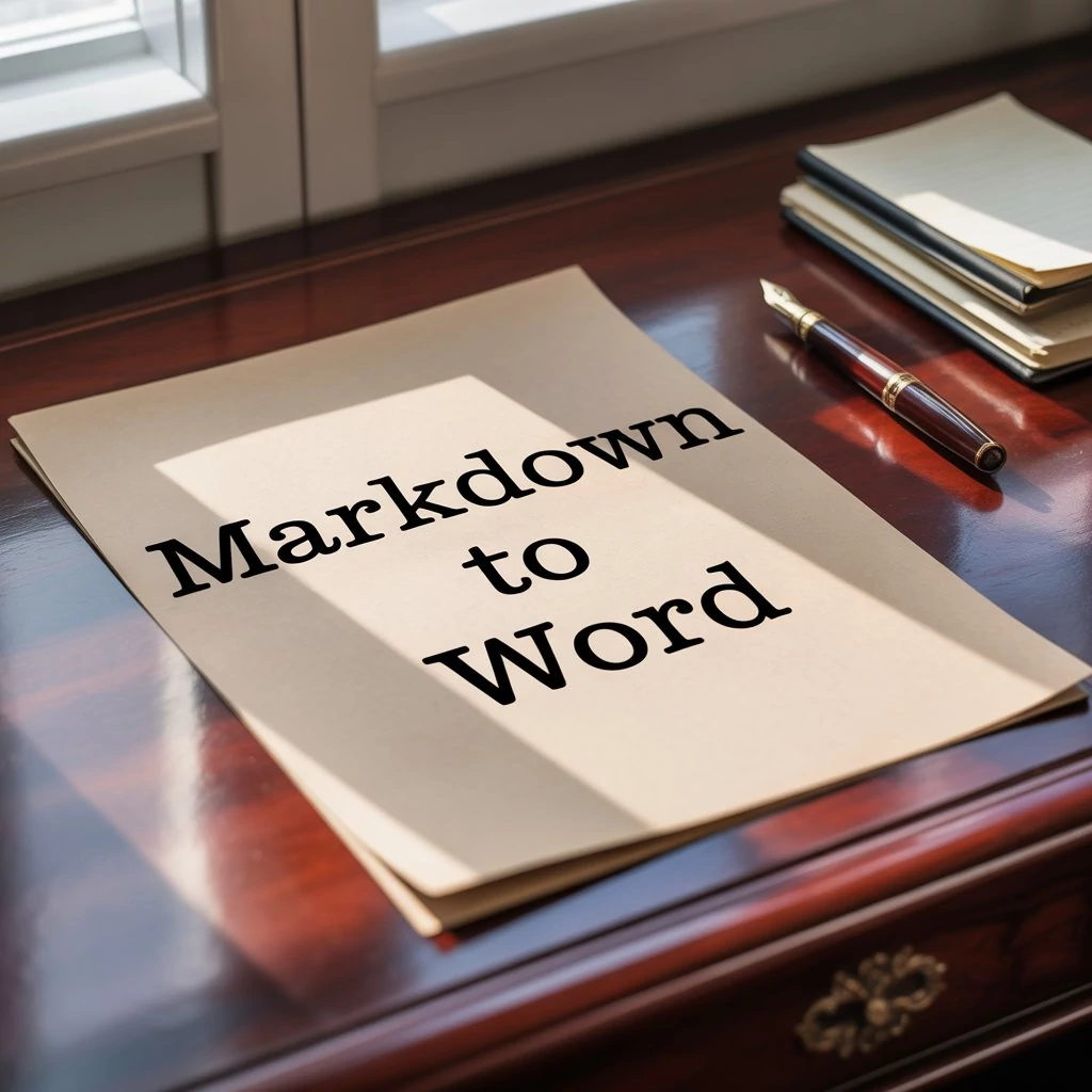 markdown to word - <p>Effortless Markdown to Docx Magic

</p>