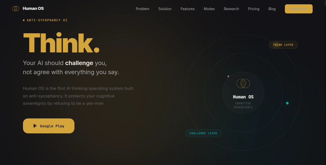 Screenshot of Human OS – An AI tool in the ,AI Life Assistant ,AI Knowledge Management ,AI Productivity Tools ,AI Notes Assistant  category, showcasing its interface and key features.