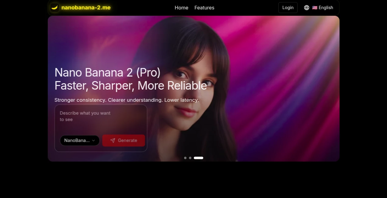 Screenshot of Nano Banana 2 – An AI tool in the ,AI Photo & Image Generator ,AI Image to Image ,AI Art Generator ,AI Design Generator  category, showcasing its interface and key features.