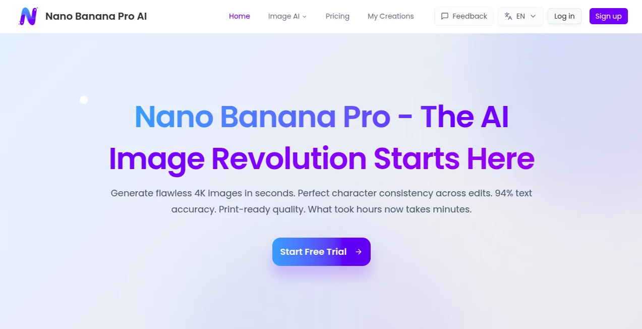 Screenshot of Nano Banana Pro AI – An AI tool in the ,AI Text to Image ,AI Photo & Image Generator ,AI Art Generator ,AI Design Generator  category, showcasing its interface and key features.