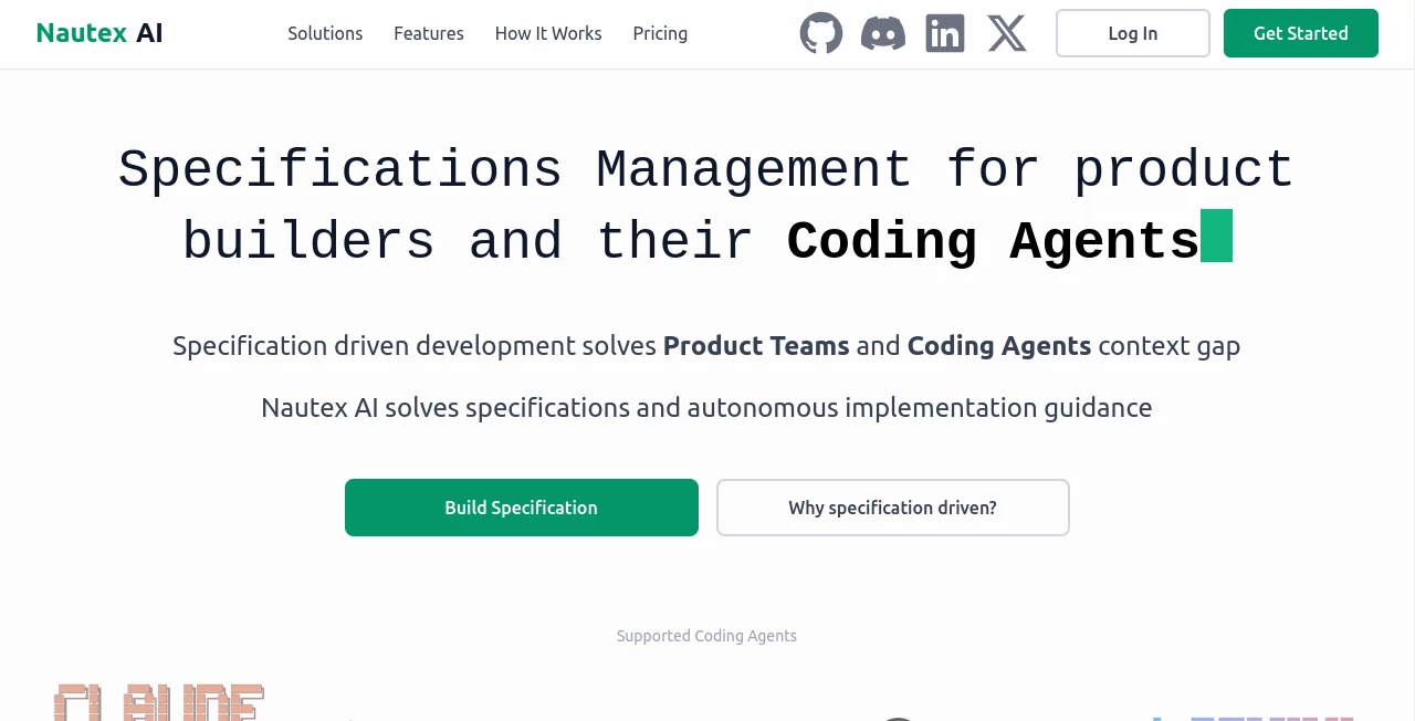 Screenshot of Nautex AI – An AI tool in the ,AI Content Generator ,AI Developer Tools ,AI Research Tool ,AI Project Management  category, showcasing its interface and key features.